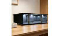 1:64 Scale Parking Garage Highly Detailed Lighted Model Car Scene USB Powered Car Model Display Case for Shelf