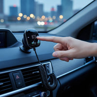 Car Bluetooth Radio Broadcaster Twin Device Connection Bluetooth Radio Broadcaster 12V Power Outlet Lighter MP3 Player Shutdown