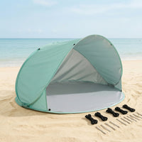 Portable Kids Beach Tent Half-Enclosed Spring-up Beach Tent Ventilated Spring-up Sun Shelter Windproof for Camping