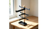Wooden Bike Gear Organizer Space Saving Helmet and Glasses Stand Modular Design Desktop Biking Accessory Holder for Cyclists