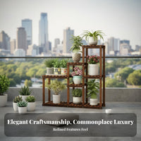 Decorative Multi-Tier Corner Flower Rack Space-Saving Plant Stand Stable framework Home Decor Sturdy Construction for Gardeners, Homeowners, Apartment Dwellers, Living Room, Balcony, Bedroom, Office