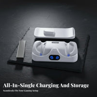 PS Simulated 2 Charging Station LED Indicators PS5 Simulated 2 Sense Controller Breathing Light Effect PS Simulated 2 Charging Stand for Desktop