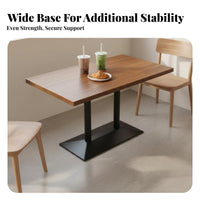 factory-inspired aesthetic Round Pedestal Table Space-Saving Round Pedestal Base Easy to Clean Commercial Furniture Minimalist Design for Restaurant Owners, Business Managers, Event Planners, Snack Bar, Canteen, Cafeteria, Bistro