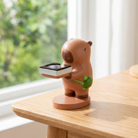 Cute Capybara Watch Stand Resin Smartwatch Charging Holder Sturdy Easy to Use for Bedside Table