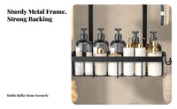 2-Tier over-Door Basket Rack No-Drilling Installation 2-Tier Hanging Organizer Space-Saving Shower Organizer for Students, RV Owners, Dormitory