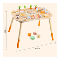Wooden Activity Table Early Educational Young Child Busy Table Develops Fine Motor Skills Young Child Activity Center for Infants