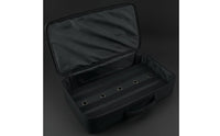 Hook-and-Loop Strips Guitar Pedal Board Carrying Case Cable Pass-Through Holes Clamshell Pedal Case Padded Soft-Lined for Guitarists, Musicians
