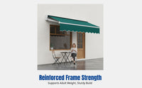 Retractable Folding Electric Awning, Waterproof cover for Patio, Courtyard, Storefront