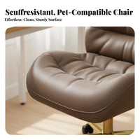 Adjustable Height Armless Rolling Computer Chair 360° Swivel Armless Rolling Chair Space-Saving Office Furniture Ergonomic Design for Students, Telecommuting Workers, Adults, Bedroom, Study Room, Workstation