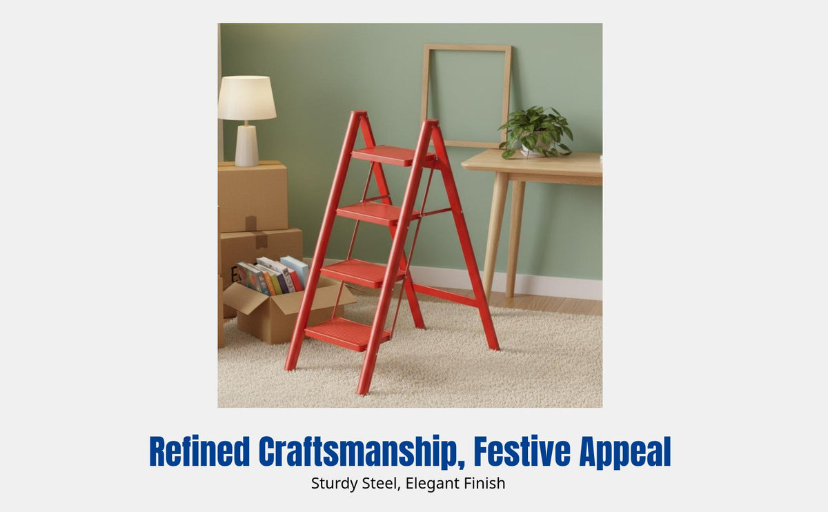 Step Ladder, Folding, Thickened, Housewarming Gift, Step-by-Step Climb, Home Use, Multi-Purpose, Easy Storage