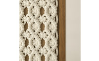 Cord Art with Wooden Frame Compact Framed Textile Art Rectangular Tabletop Decor for Entryway, Study