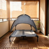 Elevated Bed with Canopy Breathable Elevated Pet Bed with Canopy Lightweight for Patio, Camping