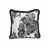 Black and White Patterns Tasseled Cube Pouf Lazy Sofa Feel Floor Cushion Removable Cover Seat Pad Cushiony Filling for Students, Home Decorators, Living Room, Reading Nook, Meditation Space, Playroom