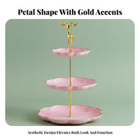 3-Tier Fruit Plate Light Luxury Design 3 Level Food Stand Nordic Design Dessert Stand Tray for Living Room, Party, Wedding