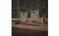 Photo Frame with Leaf Design Ornate Branch Photo Frame Metal Decor for Desk, Living Room, Office