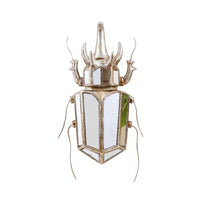 Mirrored Creative Beetle Decorative Mirror Reflective Sculpture with Mirror Geometric Beetle Wall Decor Nature-Inspired for Art Collectors, Living Room, Entryway