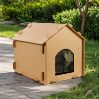 Large Green Cat House, 4-Season Cat Shelter with Cat Flap, Insulated & Waterproof, with Asphalt Roof & Foldable Roof