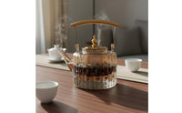 Borosilicate Glass Teapot Elegant Design Heat Resistant Glass Teapot Easy to Clean Borosilicate Tea Kettle for Home