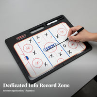Rink Diagram Ice Hockey Coaching Board Built-in Handle Hockey Coaching Board Lined Notes Area Sports Equipment Handheld for Coaches, Game Planning