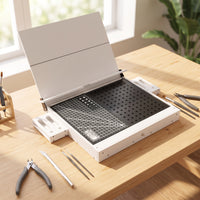 Model Assembly Workbench Portable Hobby Station with Cutting Mat Compact Desktop Organizer for Hobbyists