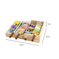 Wooden Barbecue Playset Educational Wooden Barbecue Play Set Realistic Design Grill Toy for Playroom, Kindergarten