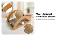 Claw Care Arched Cat Scratching Bridge | Cat Scratcher with Ball, for Living Room