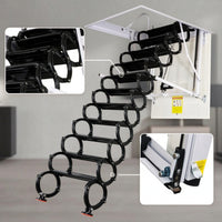 Wireless Control Retractable Attic Stairs Pull down Electric Attic Ladder Indoor Retractable Loft Stairs Sturdy for Homeowners