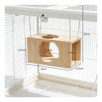 Ventilated Hanging Pet House with Chains Breathable Suspended Hamster Nest Comfortable Mouse Hideaway Safe for Guinea Pigs