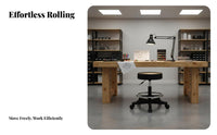 Adjustable Rolling Stool Optional Spine Support Assistance Adjustable Round Rotating Stool High Weight Capacity Easy to Assemble
