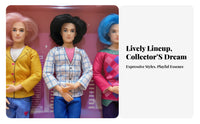 3 Pieces Male Band Doll Set Fashionable Finished Fits Music Idols Design Dolls Male Band Member Doll Detailed Finished Fit Male