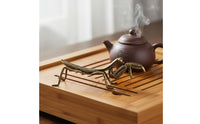 Detailed Craftsmanship Praying Mantis Tea Pet Lifelike Intricacy Antique Copper Mantis Ornament Collectible Art Piece Solid Copper Sculpture for Collectors, Shelf Display