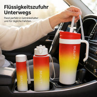 3-Piece Gradient Sports Water Bottle Set with Handle and Leak-Proof Design, Large Capacity