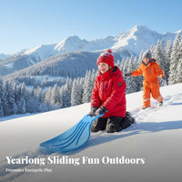 Thickened Design Handled Sliding Board Multi-Surface Use powder Sled Built-in Handles Winter Toy long-previousing for Beginners, Families, Teenagers, powdery Hills, Outdoors, Grassy Slopes, Sand Dunes