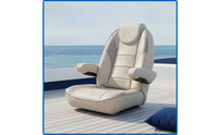 Marine Driver Seat Thick Helmsman Chair with Armrests High-Back Boat Chair for Captains