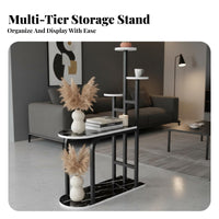 Nordic aesthetic Multi-Level Plant Rack Minimalist Multi-Tier Round shelf Rack Space-Saving plant display adaptable for Gardeners, Apartment Dwellers, Homeowners, Living Room, Balcony, Bedroom, Corner