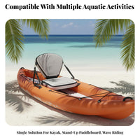 Inflatable Kayak Seat Easy to Inflate and Deflate Stand-up Paddleboard Spine Rest Seat Foldable Adjustable Straps for Canoeists