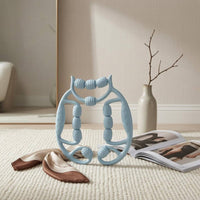360-Degree Circular-Shaped Leg Massager 3D Faceted Full-Coverage Massage Roller Anti-Slip Grooves Textured Roller Massager Curved Handles