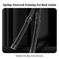 Textured Handles Spring-Loaded Grip Bar Black Resistance Training Bar
