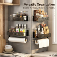 Fridge Organizer and Hanging Rack for Apartment Students, Carbon Steel Wall for Small Spaces