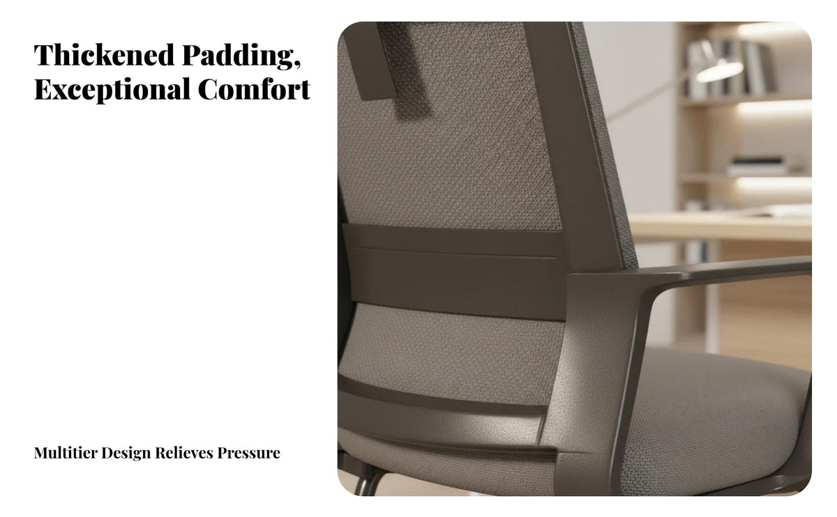 Ergonomic Design Sled Base Mesh Back Chair High Load Capacity Mesh Back Sled Chair Lightweight Office Furniture Anti-Tip and Non-Slip Feet for Students, Professionals, Guests, Dormitory, Home Study, Conference Room, Reception Area