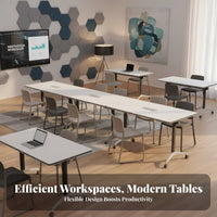 Foldable stacking Table with casters Multi-Functional Mobile folding top Table collaborativenfigurable and collaborativennectable Training Desk for educators, collaborativenference Room, Library