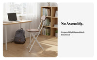 Round Folding Chair with Backrest Foldable Design Portable Furniture Lightweight Collapsible Seat for Students, Homeowners, Dormitory, Home, Dorm Room