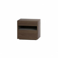 Minimalist design Nightstand with Drawers and Shelf Walnut Finish Single-Drawer End Table with Open Shelf Modern Design Bedroom Furniture Spacious Storage for Homeowners, Renters, Adults, Bedside, Guest Room