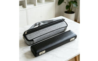 16-Hole Flute Case Set Shoulder Strap Flute Hard Case with Gig Bag Padded Lining Musical Instrument Accessory for Flutists