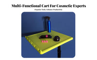 Mobile Design skin art Workstation Cart Multi-Functional Storage Wheeled Instrument Tray Sturdy Construction Salon Equipment 360° pivot casters for Permanent Makeup Artists, Beauticians, Estheticians