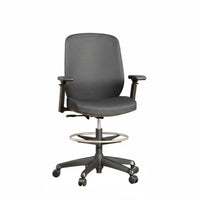 Ergonomic Drafting Chair Adjustable Height Rolling Drafting Chair spine support Built-in Footrest for Students, Artists, Studio