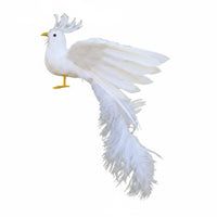 Colorful Design Long-Tailed Bird Ornament Photo Prop Phoenix Bird Decoration Feathered Home Decor Lifelike for Living Room