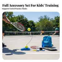 Lightweight Design Kids Tennis Racket Portable Solo Tennis Rebound Practice Device Comfortable Grip for Beginners, Children, Outdoor