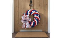 4th of July Wreath Vibrant Colors Independence Day Front Door Decor Festive Red White and Blue Hanging Decor