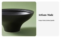 No-Hole Planter Pot Vintage Design Ceramic Soilless Bowl High-Temperature Fired Lichen Micro-Landscape Dish for Home Stylists, Living Room, Bookshelf